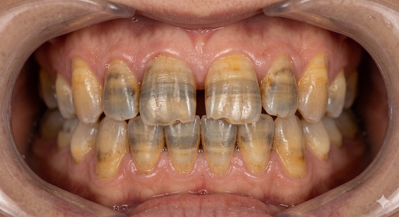 Before Porcelain Veneers